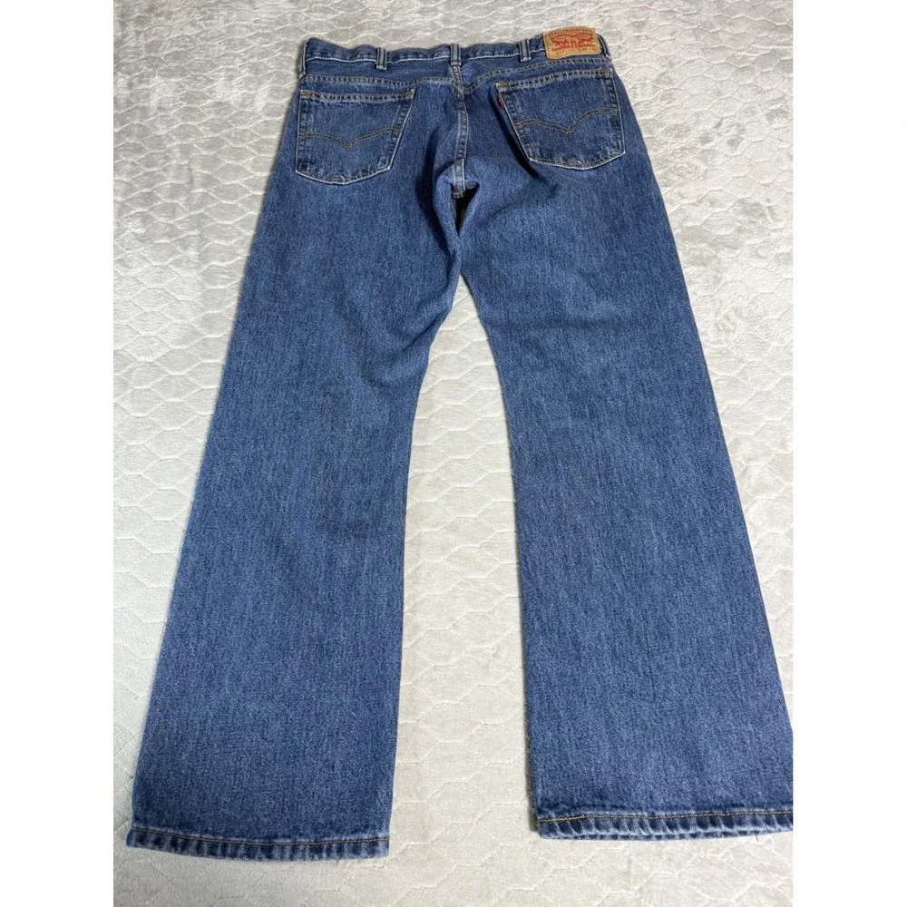 Levis 517 Slim Bootcut Jeans Men 36x30 Medium Wash Blue Denim Streetwear Western